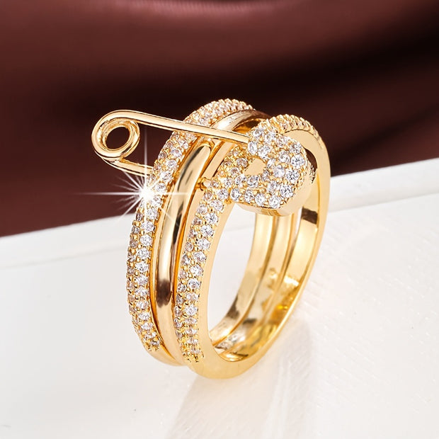 A Minimalist Ring for Women That Features a Detachable Design with Zirconia Inlays. - Luxe Ladies Moda