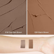 Cream Contour Stick for Warm Brown Skin,Warm Nose Contour Makeup Built-In Sponge, Smooth Long Lasting Bronzer, Blendable Lightweight Contouring Stick #02 Warm Brown