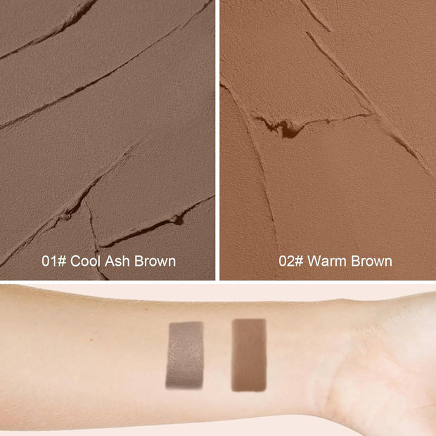 Cream Contour Stick for Warm Brown Skin,Warm Nose Contour Makeup Built-In Sponge, Smooth Long Lasting Bronzer, Blendable Lightweight Contouring Stick #02 Warm Brown