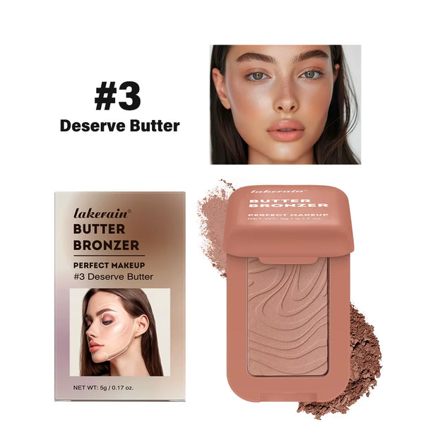 Bronzer Butter Bronzer for Dark Complexions Contour Palette with Matte Brown Shades for Nose Cheek and Profile Natural Nude Make