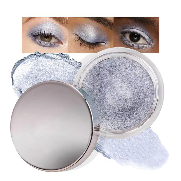 Cream Glitter Light Champagne Shimmer Metallic Eyeshadow Palette Makeup, Mini Instant Holographic Eyeshadow for Women, Sombras Crema Para Ojos, Talc, Paraben & Cruelty Free, 730