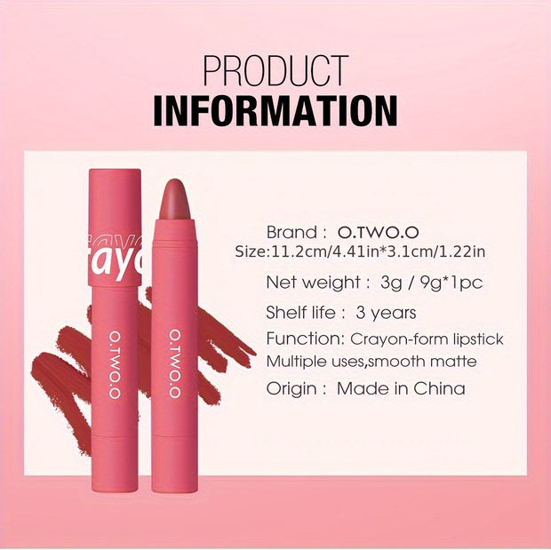 O.TWO.O Lipstick Pencil Lip Liner 6 Colors Velvet Matte Waterproof Long Lasting Smudge Proof Lip Pen For Lips Makeup Cosmetic - Luxe Ladies Moda