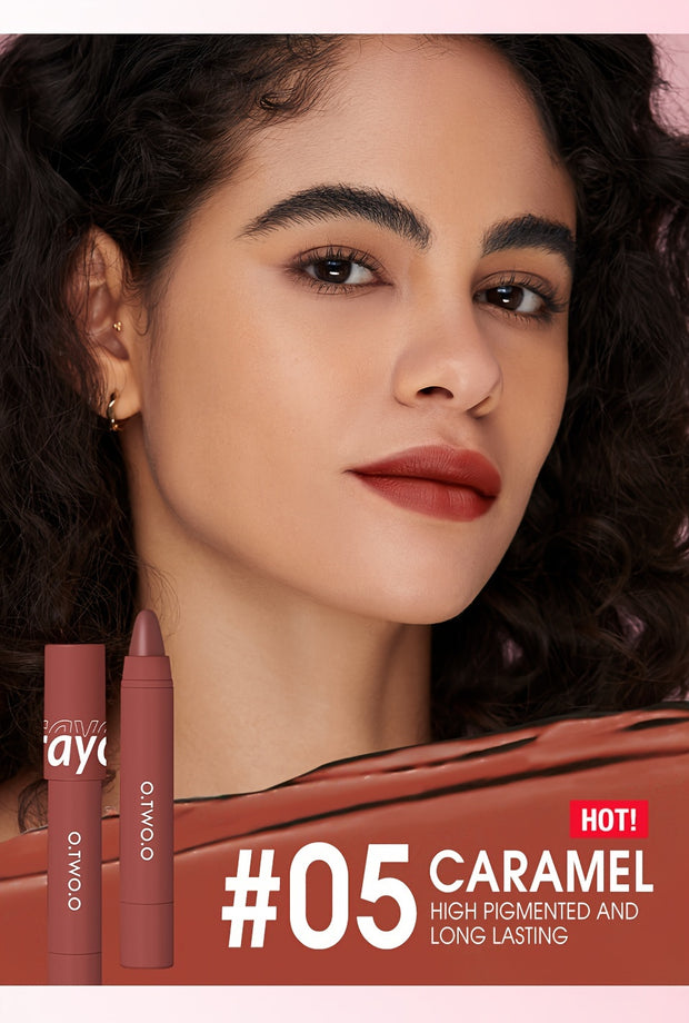 O.TWO.O Lipstick Pencil Lip Liner 6 Colors Velvet Matte Waterproof Long Lasting Smudge Proof Lip Pen For Lips Makeup Cosmetic - Luxe Ladies Moda