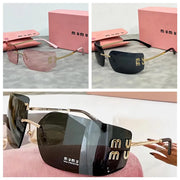 Designer Sunglasses for Women Man Glasses Unisex Popular Goggle Letter Beach Sun Glasses UV400 with Box Very Nice Gift - Luxe Ladies Moda