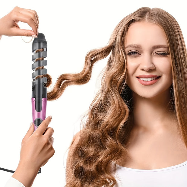 US PLUG Hair Curler Hair Curling Wand Spiral Curl Professional Hair Roller Hair Curler, Perfect Holiday Gift For Woman - Luxe Ladies Moda