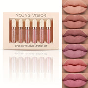Matte Nude Liquid Lipstick Set – Long-Lasting, Waterproof Pink & Brown Lipstick Bundle for Women - Luxe Ladies Moda