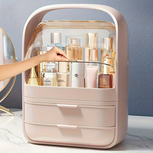 Makeup Storage Box with Drawer – Compact Organizer for Cosmetics and Accessories - Luxe Ladies Moda
