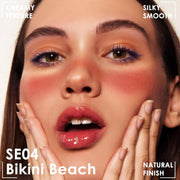 3 PCS Liquid Contour Stick,Moisturizing Highlighter,Blush and Bronzer,Silky Cream Contouring Pen with Soft Cushion Applicator,Long Lasting Face Illuminator Makeup,Bikini Beach