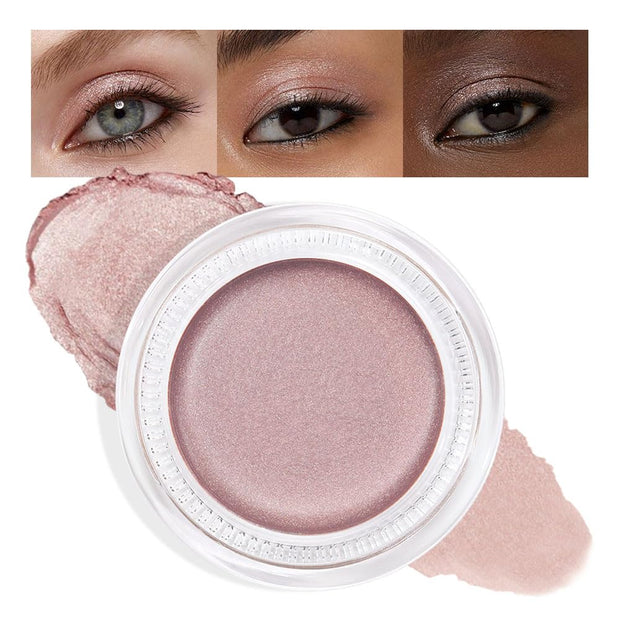 Cream Glitter Light Champagne Shimmer Metallic Eyeshadow Palette Makeup, Mini Instant Holographic Eyeshadow for Women, Sombras Crema Para Ojos, Talc, Paraben & Cruelty Free, 730