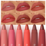 Lipstick Pencil Lip Liner – 6 Colors Velvet Matte, Waterproof, Long-Lasting, Smudge-Proof Lip Pen for Lips Makeup - Luxe Ladies Moda