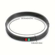3pcs/set stainless steel green red enamel bracelets for women and men cuff bracelets for couples fashion luxury retro jewelry gifts - Luxe Ladies Moda