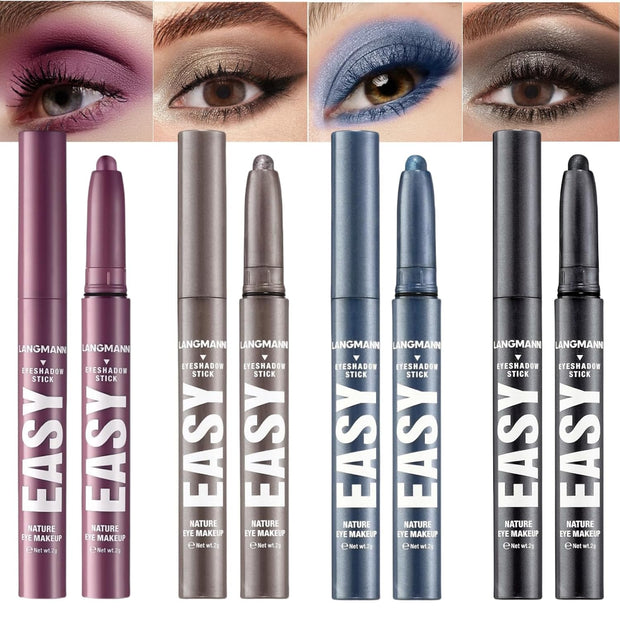 Eyeshadow Stick Set, 8 Colors Matte Professional Bright-Colored Contouring and Highlight Eyeshadow Stick, Cream Waterproof Long Lasting High Pigmented Eye Shadow. (8, EYESHADOW B)