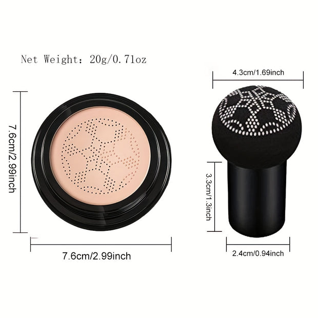 2pcs Mushroom CC Cream Hydrating Waterproof Long Lasting Air Cushion BB Cream Pore Invisible Face Makeup Foundation - Luxe Ladies Moda