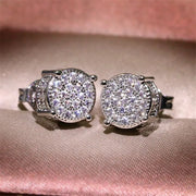Choucong Hip Hop Stud Earring Vintage Jewelry 925 Sterling Silver Yellow Gold Fill Pave White Sapphire CZ Diamond Sparkling Women Men Earrings For Lover Gift - Luxe Ladies Moda